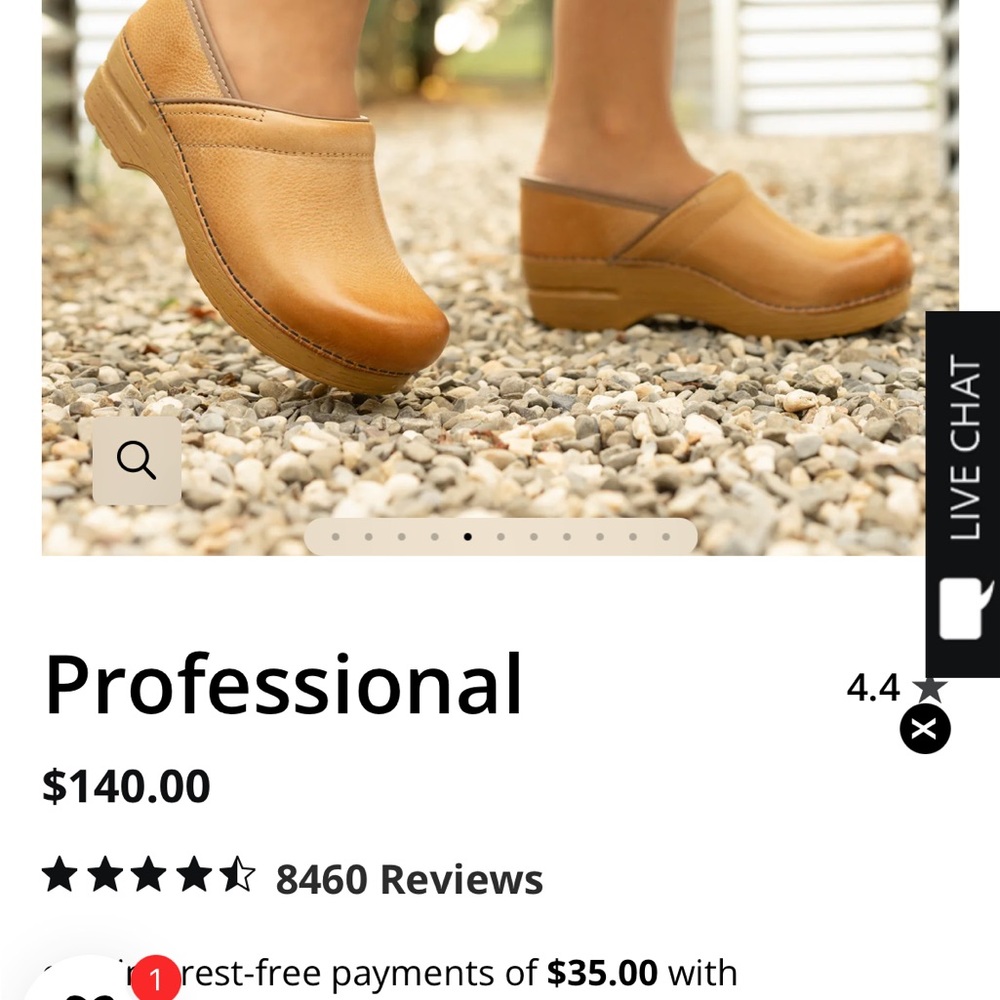 Dansko Tan Professional Clogs with Wedge Sole